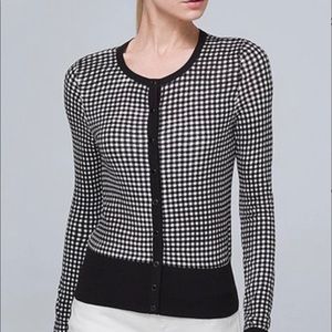 New WHBM houndstooth cardigan
